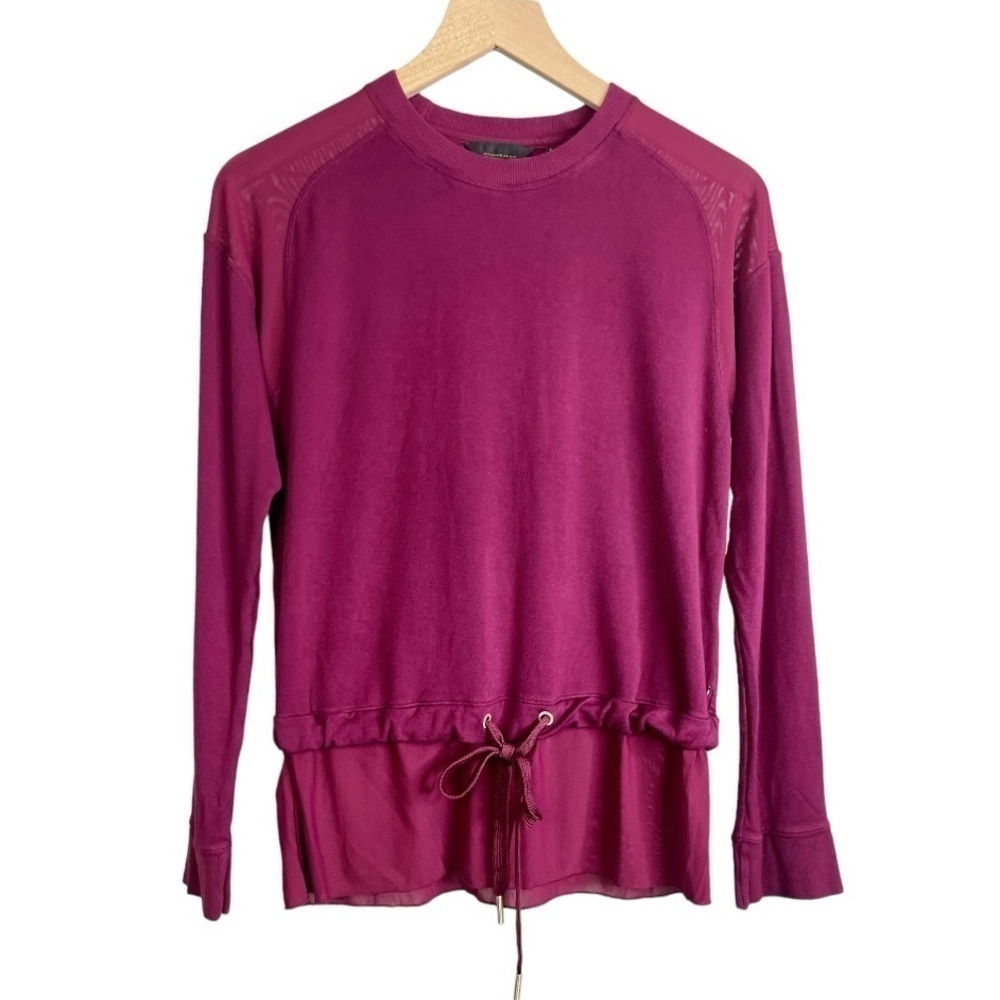 Donna Karen Active Women’s Long Sleeve Knit/Sheer Tunic Top